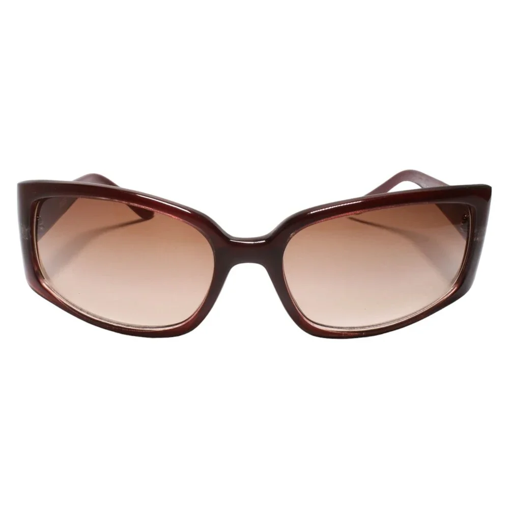 Genuine Vintage Deadstock Bold Thick Frame Rectangle Brown Sunglasses